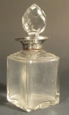 Cornelius Saunders & Francis Shepard Birmingham Silver & Glass Perfume Bottle