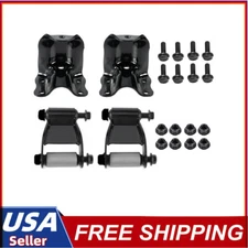 Rear Leaf Spring Shackle Bracket Hanger Pair Kit for Ford F150 F250 F350 Bronco