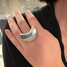 Estate Georg Jensen Very Rare Sterling Silver Modernist Ring by Nanna Ditzel No