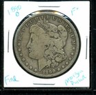 1890 O F Morgan Dollar 100 Cent American 90% Silver U.S.A $1 US FINE Coin #8367 — photo 1