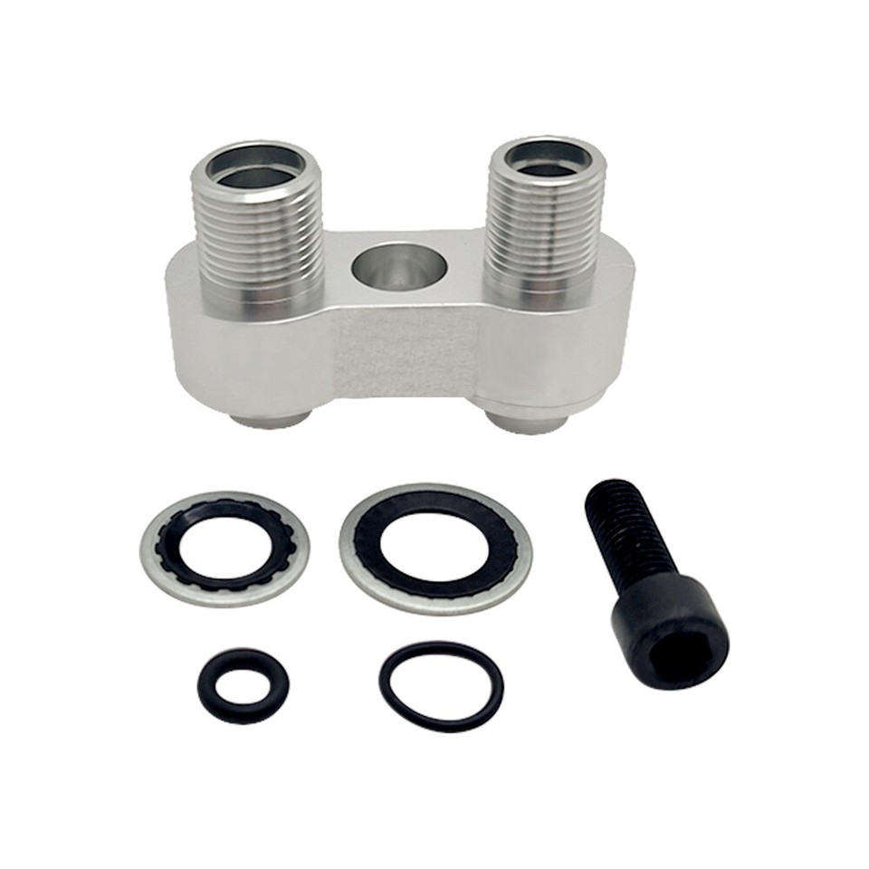 For LS GM R4 AC Compressor Rebuild CNC Billet Aluminum Straight Adapter ...
