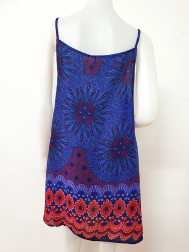 New Women Mini Dress Summer Boho Bohemian Tunics Beach Cover Hippy Rayon TD - Picture 17 of 25