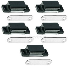 Black 5pc 42mm Magnetic Cabinet Cupboard Door Fastener Latch Catch Lock Magnet