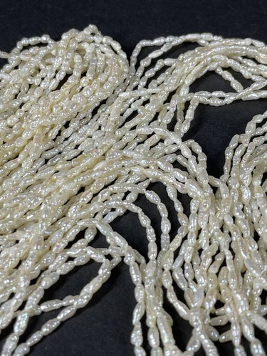 Beautiful Multi Strand Potato Pearl Necklace And Matching Bracelet Ball Clasp - Picture 9 of 9