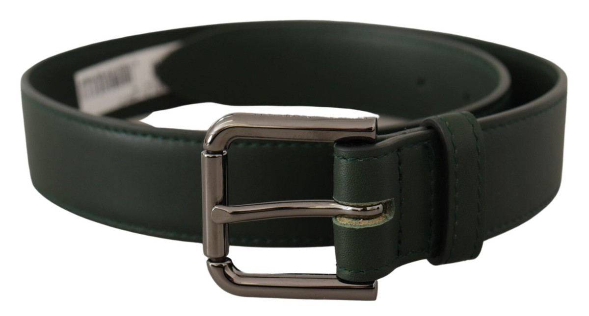 Dolce & Gabbana Army Green Leather Logo Metal Waist Buckle Belt Dolce&Gabbana Leather Logo Buckle Belt | Saks Fifth Avenue main image 3