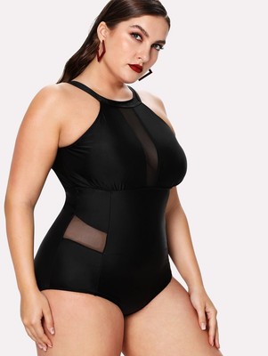 One Piece Swimsuit Shein Swimwear Reviews Shein Plus Size One