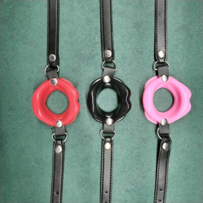 Silicone Lips Open Mouth O-Ring Gags Binding Slaves Cosplay Game Oral Fixation