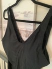 Black One-Piece Thong Swimsuit, Size XL — photo 3
