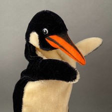 Rare STEIFF Penguin Hand Puppet ALL IDs 1967 Vintage Mohair Peggy Bird Toy