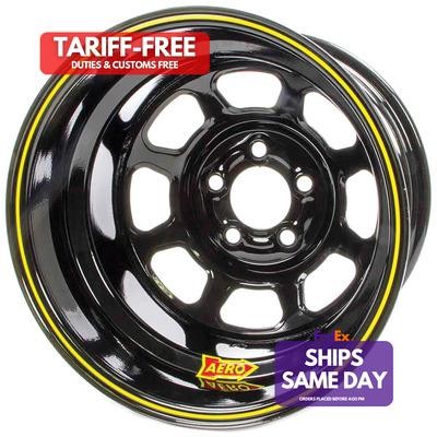Aero Race ARW51-105050-RF Powder Coated Black Steel 15 Inch Wheel Rim 5x5 15x10 - Picture 1 of 10