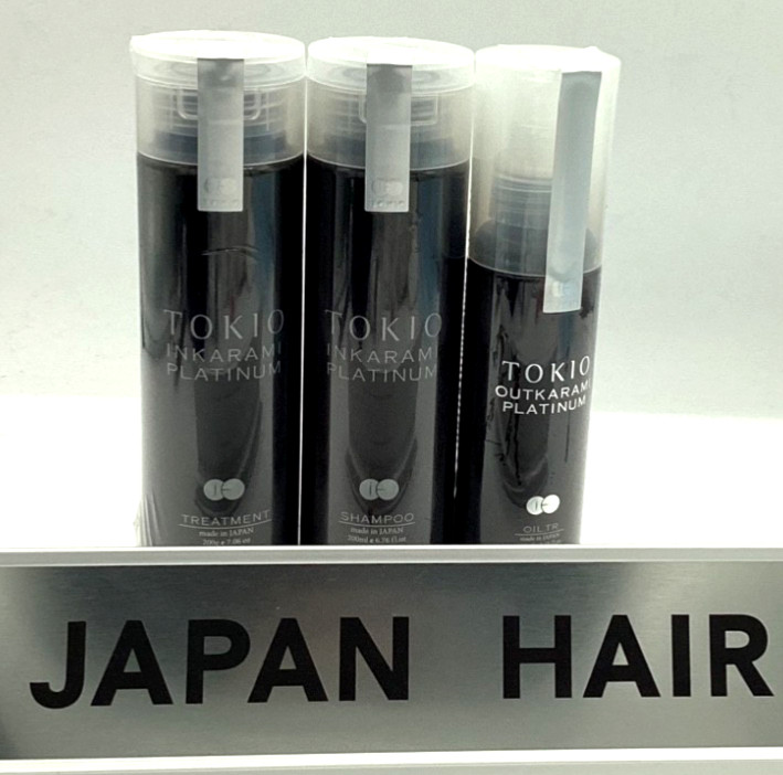TOKIO IE Inkarami Platinum Shampoo 200ml + Treatment 200g + Outkarami Oil Japan