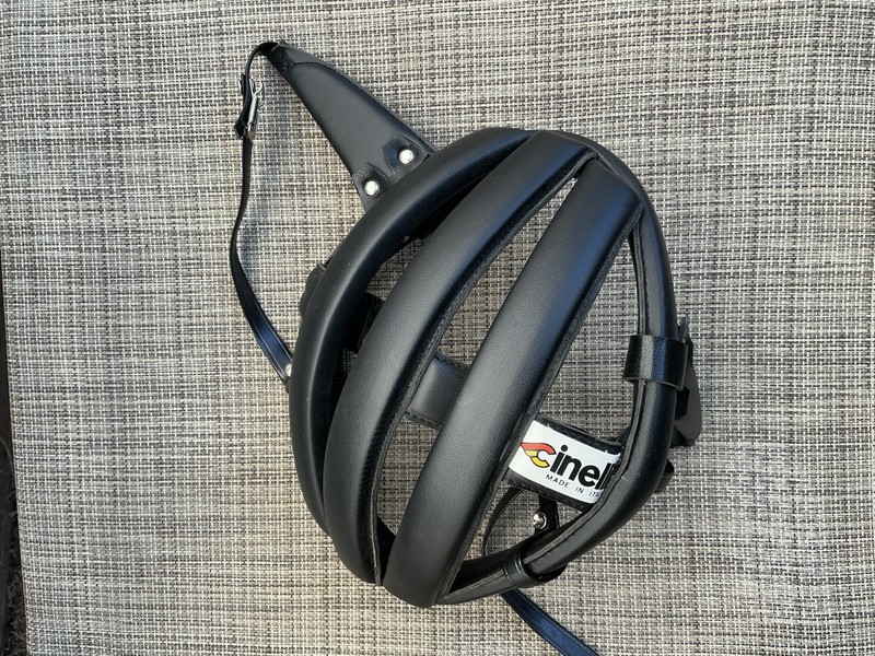 NOS Cinelli Leather “Hair Net” Helmet