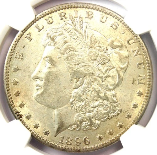 1896-O Morgan Silver Dollar $1 Coin - Certified NGC AU55 - Rare Date in AU55