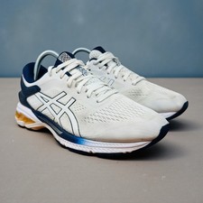 ASICS Gel Kayano 26 Women's Size 9 Running Shoes White Navy Gold 1012b025