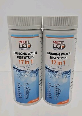 #ad Lot of 2 17 in 1 Drinking Water Test Kit Strips 100ct for Pool Spa Hot Tubs $11.16