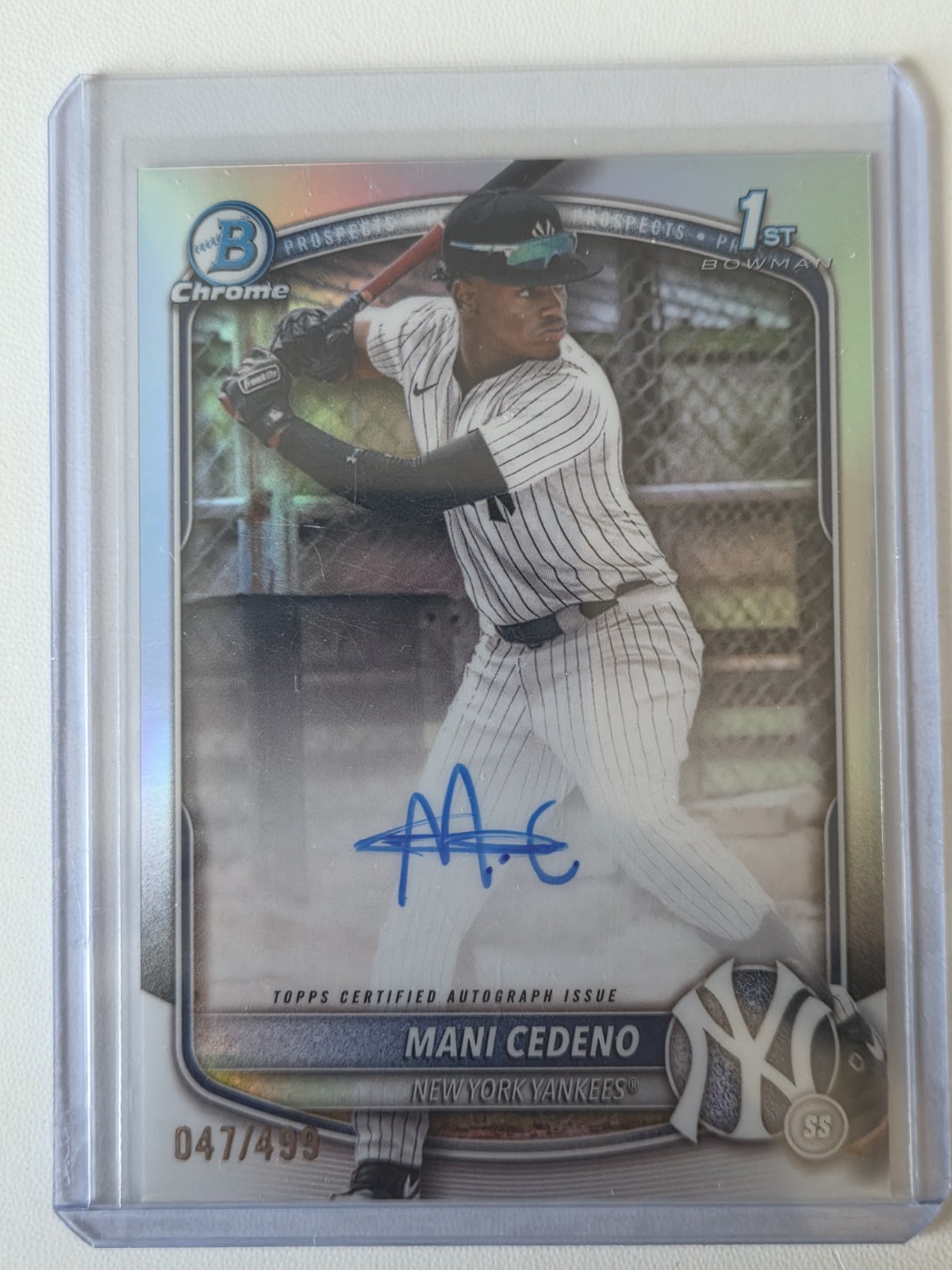 2025 Bowman Chrome 1st Refractor Auto /499 Mani Cedeno CPA-MCE