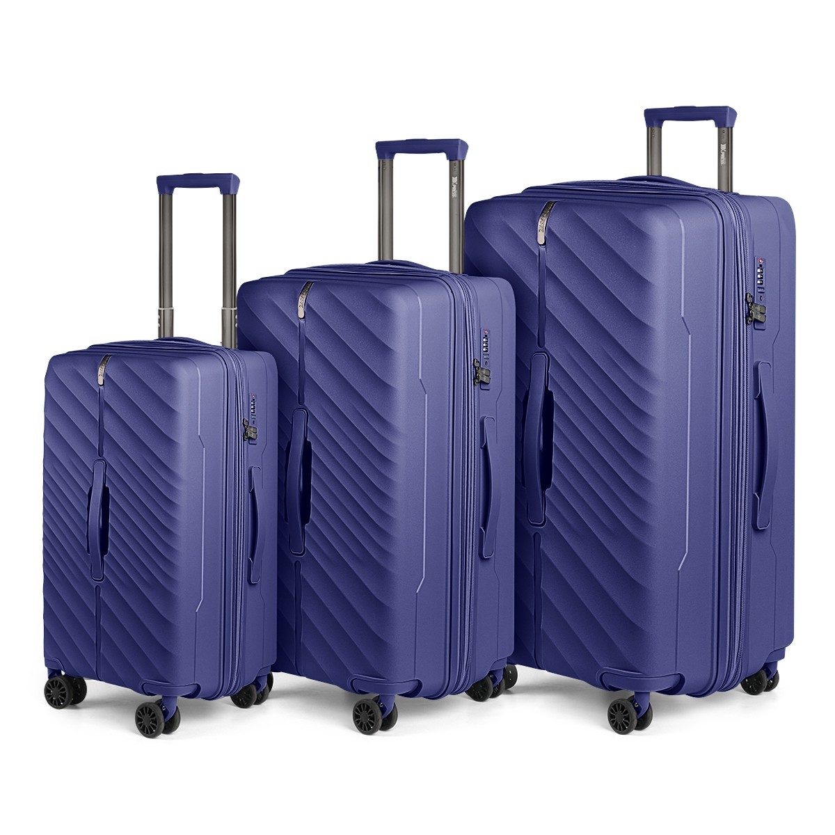 Set Lightweight Expandable Hardside Suitcase With Tsa Lock