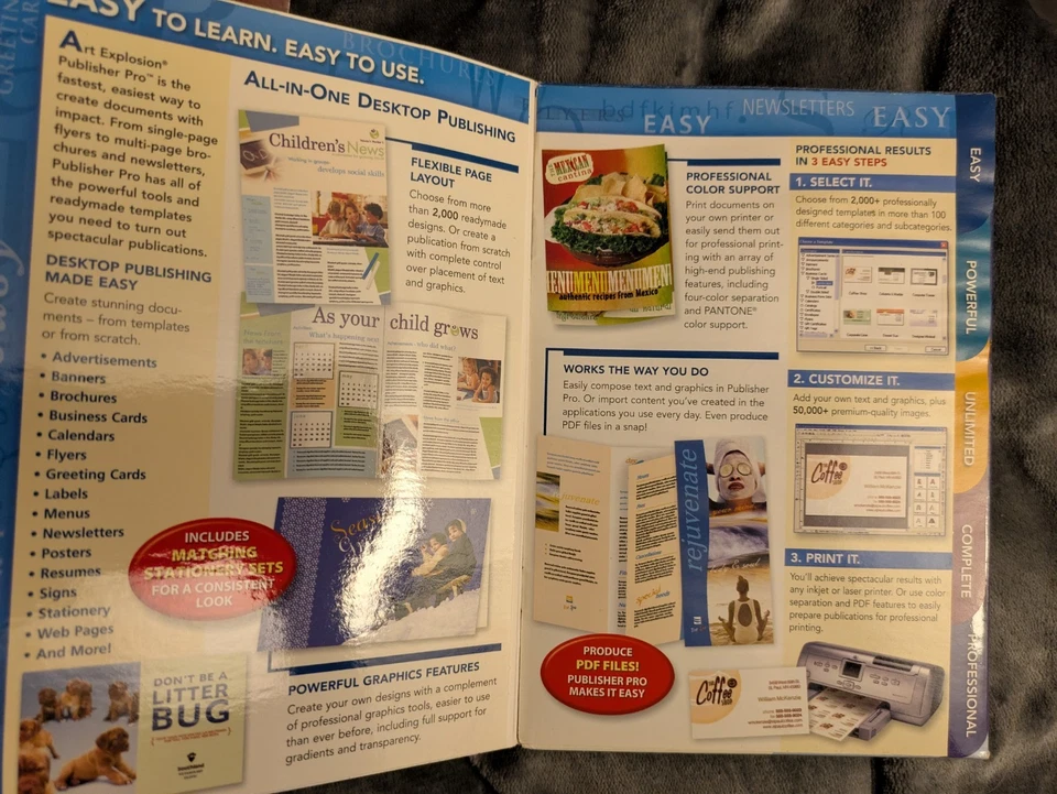 PC de colección Nova Art Explosion Publisher PRO edición plateada Windows 98/XP/ME completo Foto 3 de 4