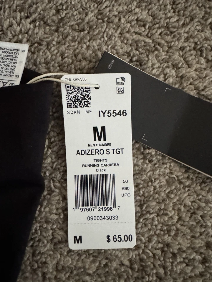 Leggings cortos para correr Adidas Adizero medianos para hombre Foto 2 de 4