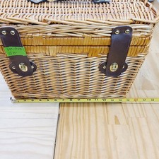 Wicker Picnic Basket Set for 2 PRE-OWNED
