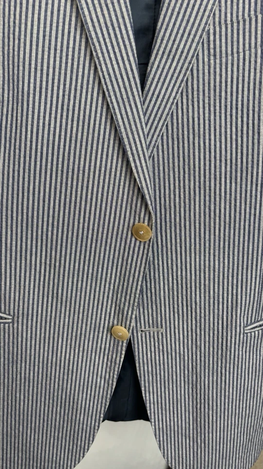 Blazer Gucci Hombre Azul Marino Dos Botones (97% Algodón) 52R Foto 2 de 4