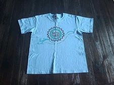 Vintage Fruit Of The Loom Girl Scout Cookies T-shirt Size 10/12 Light Blue