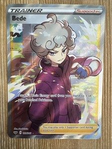Bede - 199/202 - Pokemon Sword & Shield Base Set Full Art Rare Card NM