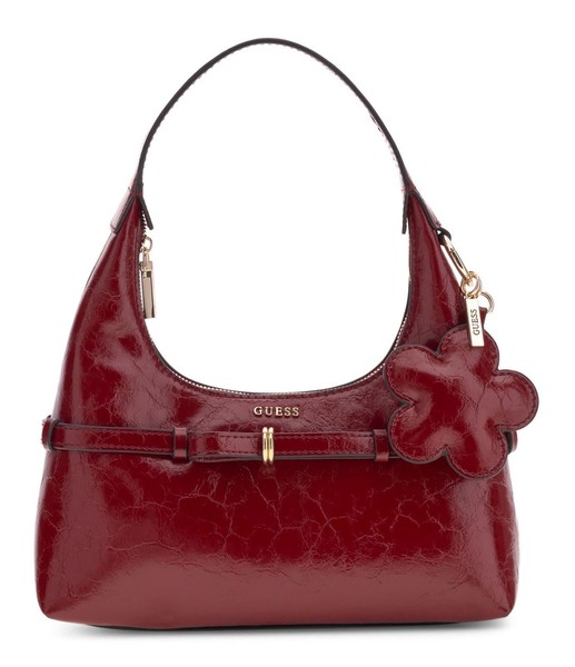 Guess Taylor Mini Hobo Handtasche Schultertasche Tasche Red Dunkelrot Neu-image
