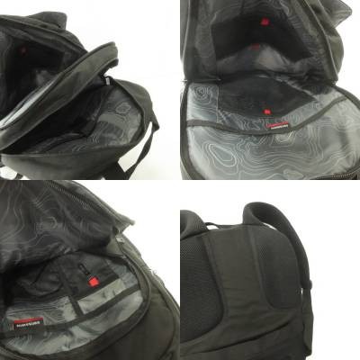 Swisswin Multi-Pocket Rucksack Backpack Black Org… - image 6