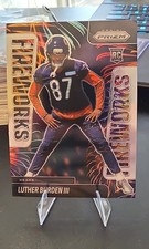 2025 Panini Prizm - Fireworks Luther Burden #20 Silver Prizm (RC)