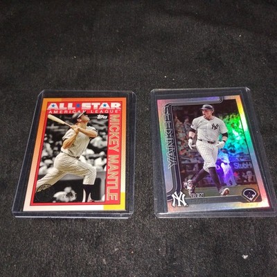 2025 Topps Mickey Mantle 1990 AllStar Gold Parallel 26/50 Ben Rice Rc Refractor