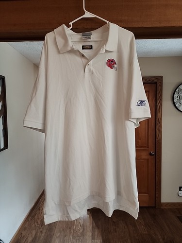 Vintage Buffalo Bills Polo Shirt Reebok Mens XXL Embroidered White EUC Retro