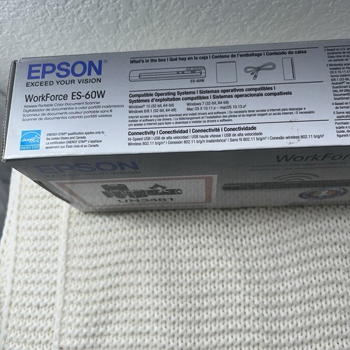 Epson WorkForce ES-60W Wireless Document Scanner - New - 第 3/7 張圖片
