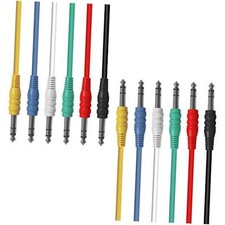 AxcessAbles 1/4 6.35mm TRS to 1/4 6.35mm TRS Multi-Color Balanced 1.5ft