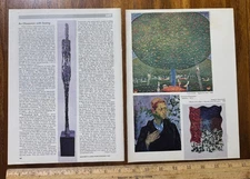 Vtg 1970s magazine article Alberto Giacometti Swiss Artist Human Body Sculpture