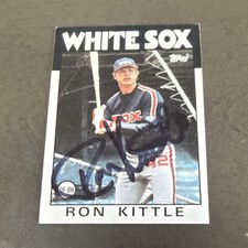 Topps 1986 Ron Kittle #574 Autographed Chicago White Sox Baseball Card