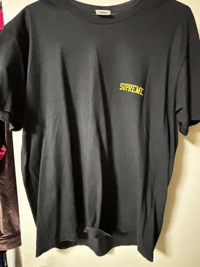 T shirt homme Supreme M Automobili Lamborghini noir emblématique streetwear rare d'occasion