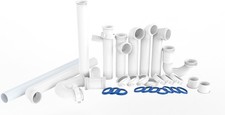 Kitchen Sink Drain Kit,1-1/2" Plumbing Kit - Universal White