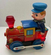Modern Toys Tin Litho Locomotive Train Toy #3681 T Saitoh Japan 1968 Vintage