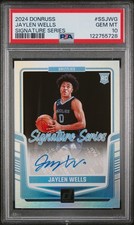 2024 Panini Donruss Signature Series #SSJWG Jaylen Wells PSA 10