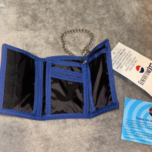Portafoglio Pepsi Tri-Fold anni 90 con catena e clip - Spedizione gratuita - Foto 2 di 4