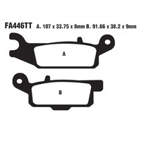 Bremsbelag EBC FA446TT Hinten Rechts FüR Yamaha YFM 550 FWA FGE Grizzly Bj. 2014