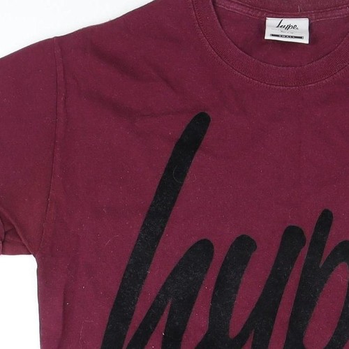 Hype Men's Burgundy Logo T-Shirt, Size S - Picture 5 of 12