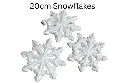 20cm 3D Styropor Styropor Schneeflocke festlich Weihnachten Basteln Kinder Deko