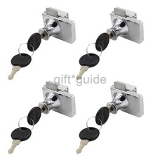 4 x Glastürschloß Vitrinen Schloß für Glastüren Glastürenschloß Vitrinenschloß