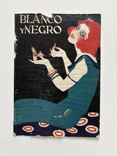 Antique Flapper Glamour & Lipstick – Art Deco Blanco y Negro Magazine Cover