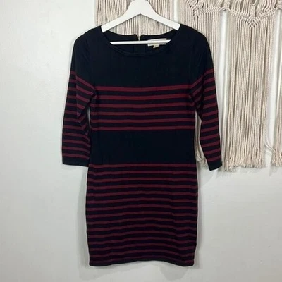 Mujer Michael Kors Corto Rodilla Longitud Vestido Suéter Negro/Rojo Talla S - Imagen 1 de 3