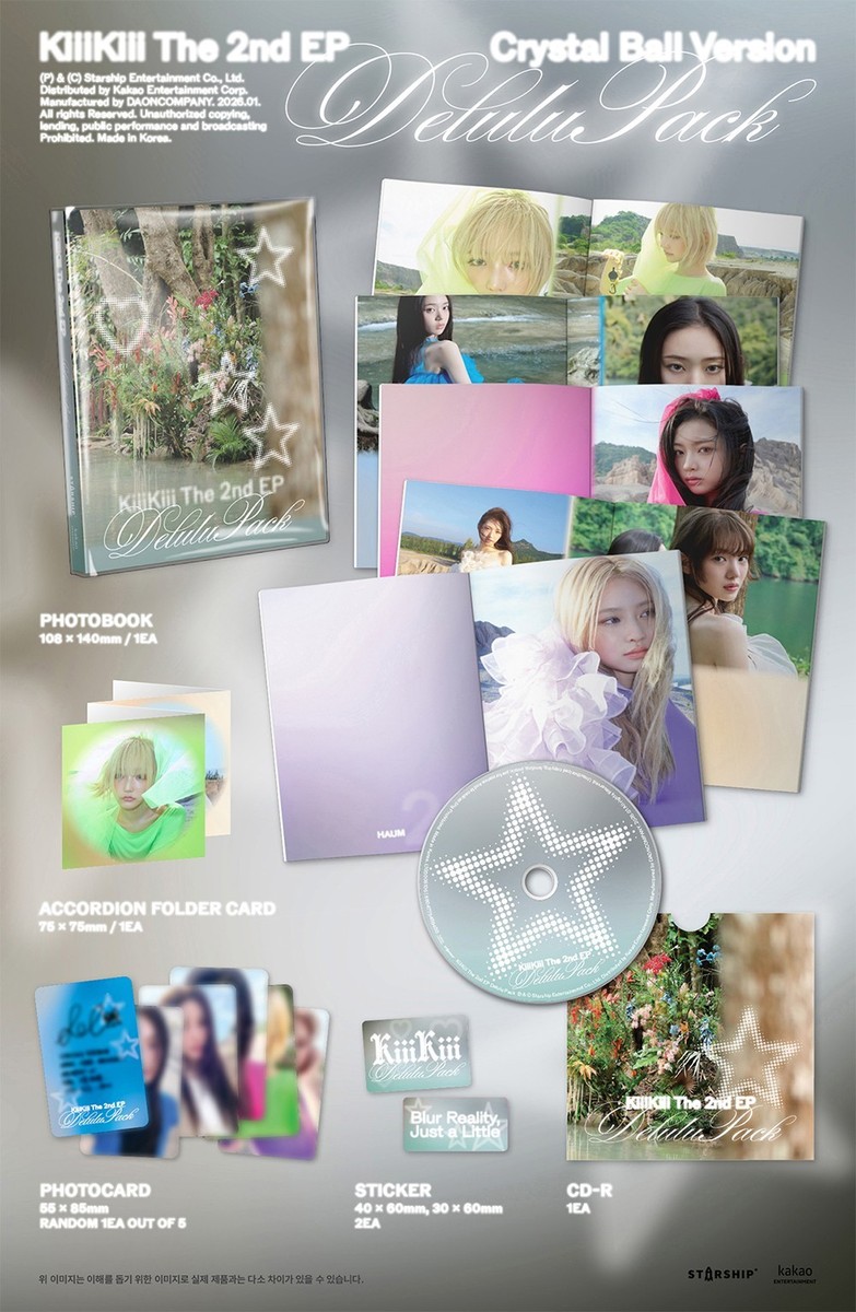 KIIIKIII DELULU PACK 2nd Album 3 Ver SET/CD+Photo Book+Card+