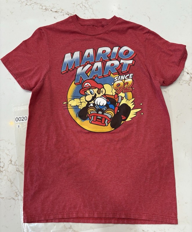 NWOT Nintendo T-Shirt Sz Small Heather Red Mario Kart Since 92 Graphic Tee