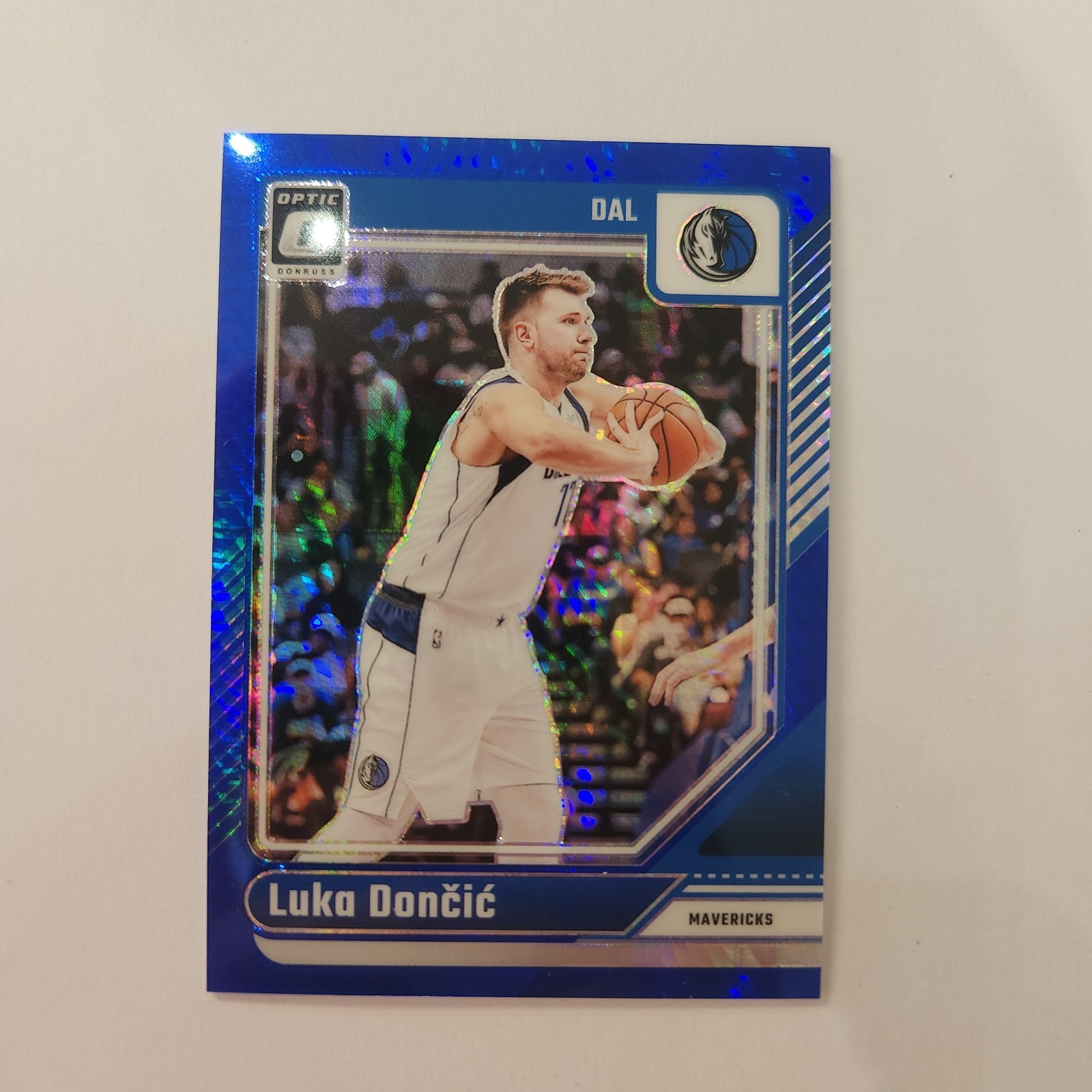 2024-25 Panini Donruss Optic #214 Luka Doncic Blue Hyper 114/175 Mavericks